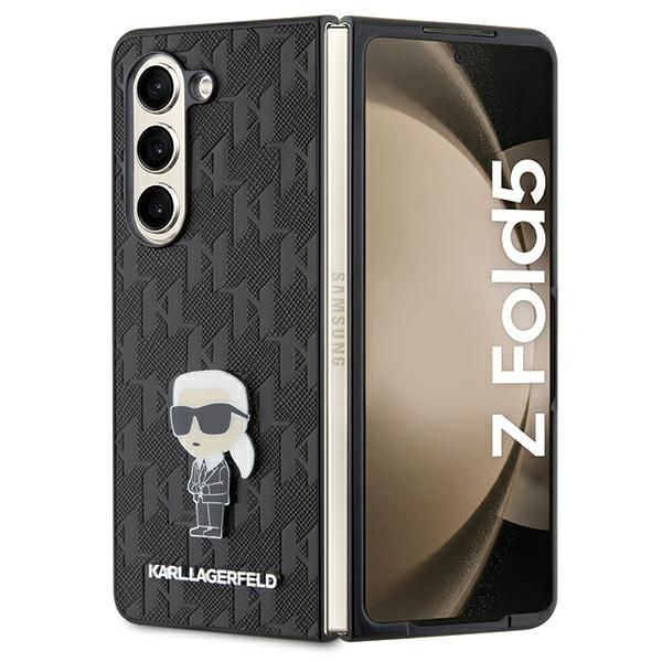 Tagakaaned Karl Lagerfeld Karl Lagerfeld Saffiano Monogram Ikonik Pin case for Samsung Galaxy Z Fold 5 - black