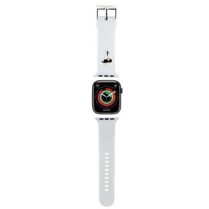 Maciņš universāla kabata Karl Lagerfeld - Karl Lagerfeld 3D Rubber Karl Head strap for Apple Watch 42/44/45/49mm - white 