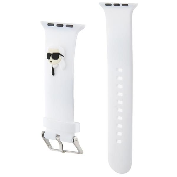 Case universal pocket Karl Lagerfeld - Karl Lagerfeld 3D Rubber Karl Head strap for Apple Watch 42/44/45/49mm - white