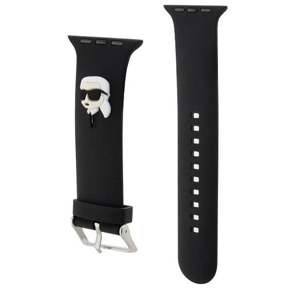 Universali kišenė telefono korpusui Karl Lagerfeld Karl Lagerfeld 3D Rubber Karl Head strap for Apple Watch 42/44/45/49mm - black