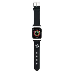 Back panel cover Karl Lagerfeld  Karl Lagerfeld 3D Rubber Choupette Heads Strap for Apple Watch 38/40/41mm - Black 
