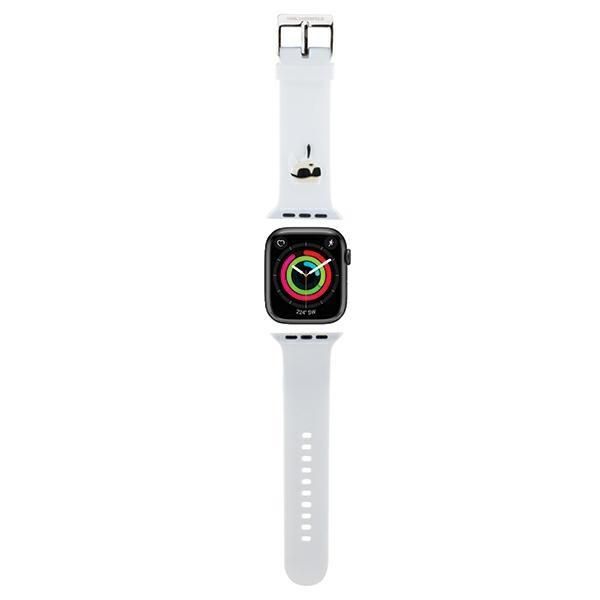 Aizmugurējais vāciņš Karl Lagerfeld Karl Lagerfeld 3D Rubber Karl Head strap for Apple Watch 38/40/41mm - white