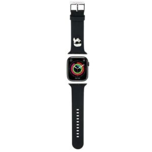Aizmugurējais vāciņš Karl Lagerfeld  Karl Lagerfeld 3D Rubber Karl Head strap for Apple Watch 38/40/41mm - black 