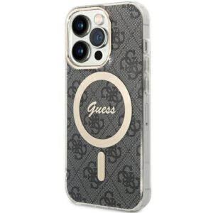 Nugarėlės dėklai Guess  Guess IML 4G MagSafe case for iPhone 15 Pro - black 