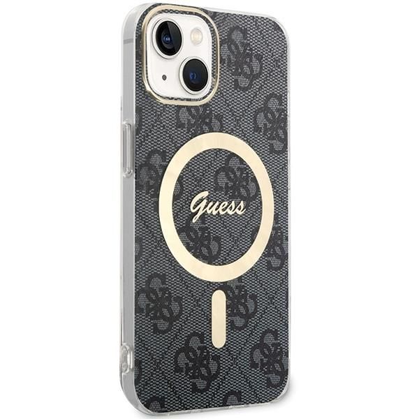 Tagakaaned Guess Guess IML 4G MagSafe case for iPhone 15 - black