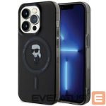 Back panel cover Karl Lagerfeld  Karl Lagerfeld IML Ikonik MagSafe iPhone 14 Pro Max Case - Black 