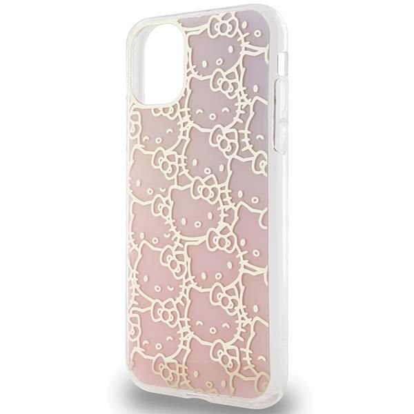 Back panel cover Hello Kitty Hello Kitty IML Gradient Electrop Crowded Kitty Head Case for iPhone 11 / Xr - Pink