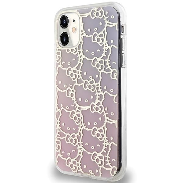 Back panel cover Hello Kitty Hello Kitty IML Gradient Electrop Crowded Kitty Head Case for iPhone 11 / Xr - Pink
