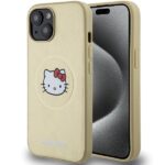 Aizmugurējais vāciņš Hello Kitty  Hello Kitty Leather Kitty Head MagSafe case for iPhone 14 - gold 