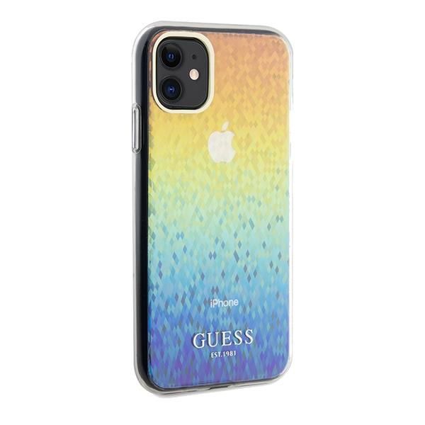 Back panel cover Guess Guess IML Faceted Mirror Disco Iridescent case for iPhone 11 / Xr - multicolor
