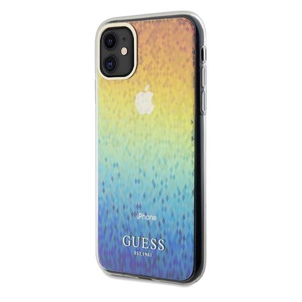 Back panel cover Guess Guess IML Faceted Mirror Disco Iridescent case for iPhone 11 / Xr - multicolor