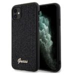 Чехол на заднюю панель Guess  Guess Disco Metal Script case for iPhone 11 / Xr - black