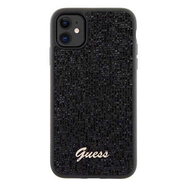 Aizmugurējais vāciņš Guess Guess Disco Metal Script case for iPhone 11 / Xr - black