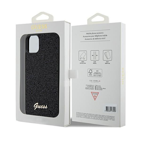Aizmugurējais vāciņš Guess Guess Disco Metal Script case for iPhone 11 / Xr - black