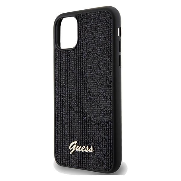 Aizmugurējais vāciņš Guess Guess Disco Metal Script case for iPhone 11 / Xr - black