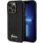 Aizmugurējais vāciņš Guess  Guess Sequin Script Metal case for iPhone 13 Pro Max - black 