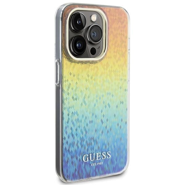 Back panel cover Guess Guess IML Faceted Mirror Disco Iridescent case for iPhone 14 Pro - multicolored