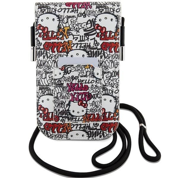 Tagakaaned Hello Kitty Hello Kitty Leather Tags Graffiti Cord bag - beige