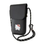 Aizmugurējais vāciņš Hello Kitty  Hello Kitty Leather Daydreaming Cord bag - black 
