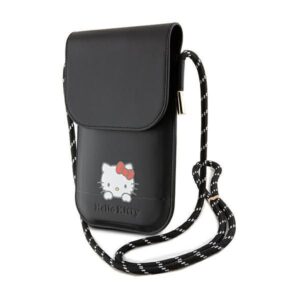 Aizmugurējais vāciņš Hello Kitty  Hello Kitty Leather Daydreaming Cord bag - black 
