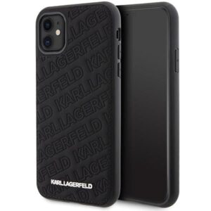 Nugarėlės dėklai Karl Lagerfeld  Karl Lagerfeld Quilted K Pattern case for iPhone 11 / Xr - black 