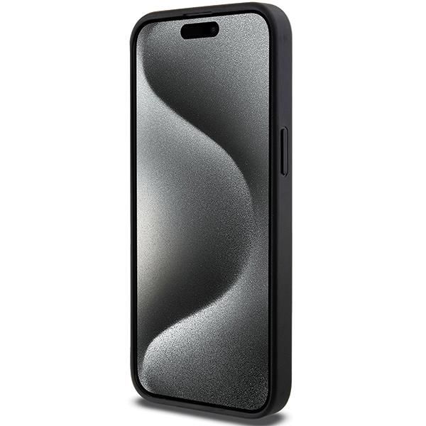 Aizmugurējais vāciņš Karl Lagerfeld Karl Lagerfeld Gripstand Saffiano Choupette Pins Case for iPhone 13 Pro / 13 - Black