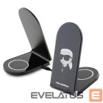 Adapter Karl Lagerfeld  Karl Lagerfeld Ikonik MagSafe 15W inductive charger, foldable 2in1 - black 