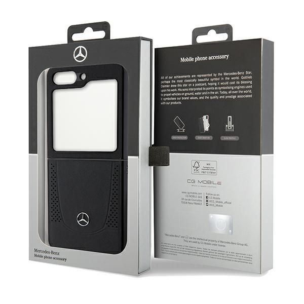 Tagakaaned Mercedes-Benz Mercedes Leather Urban case for Samsung Galaxy Z Flip 5 - black