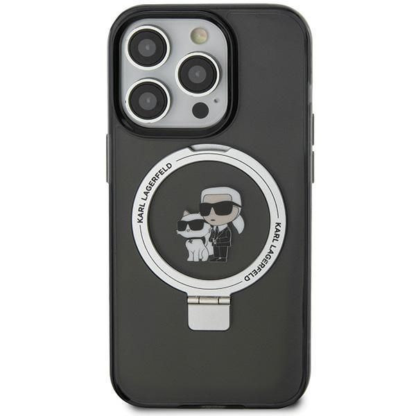 Tagakaaned Karl Lagerfeld Karl Lagerfeld Ring Stand Karl&Choupette MagSafe case for iPhone 11 / Xr - black