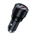 Adapteris Choetech  Choetech TC0010 USB-C USB-A PD 63W car charger - black 