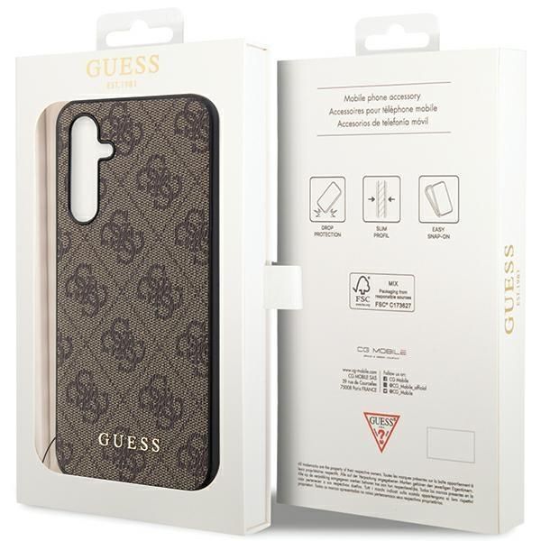 Tagakaaned Guess Guess GUHCS23FEGF4GBR S23 FE S711 brown/brown hardcase 4G Charms Collection