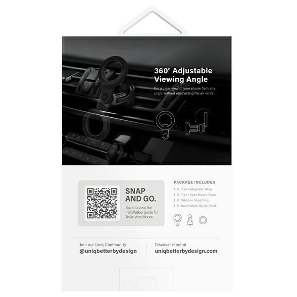 Auto turētājs UNIQ Uniq Trelix Car magnetic car holder for air vent - black