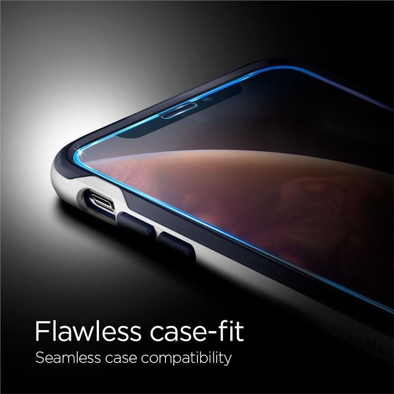 Aizsargstikls Spigen Spigen Glass FC Tempered Glass with Black Frame for iPhone X / XS / 11 Pro