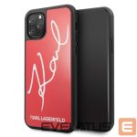 Back panel cover Karl Lagerfeld  Karl Lagerfeld KLHCN58DLKSRE iPhone 11 Pro czerwony/red hard case Signature Glitter 