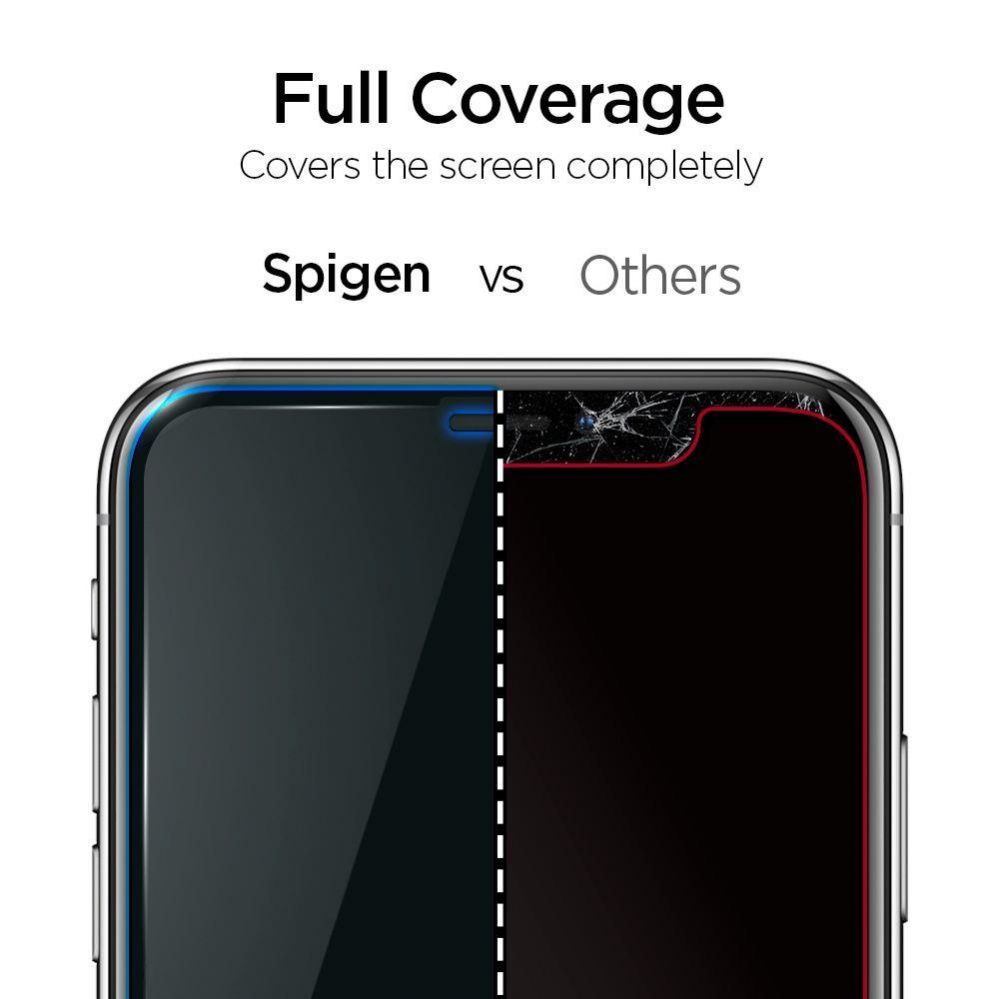 Protective glass Spigen Spigen ALM Glass FC Tempered Glass for iPhone 11 / XR - Black