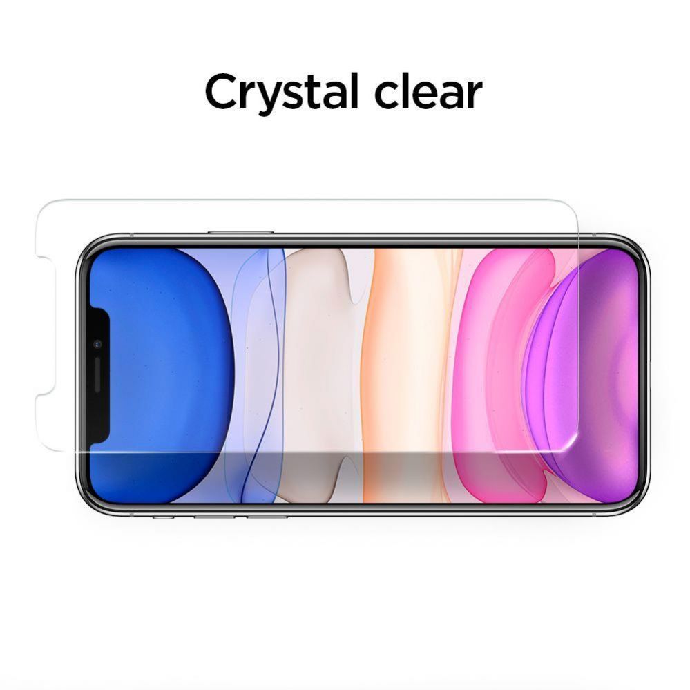 Protective glass Spigen Spigen ALM Glass FC Tempered Glass for iPhone 11 / XR - Black
