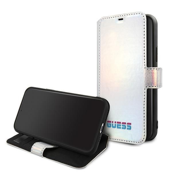 Aizmugurējais vāciņš Guess Guess GUFLBKN65BLD iPhone 11 Pro Max silver/silver book Iridescent