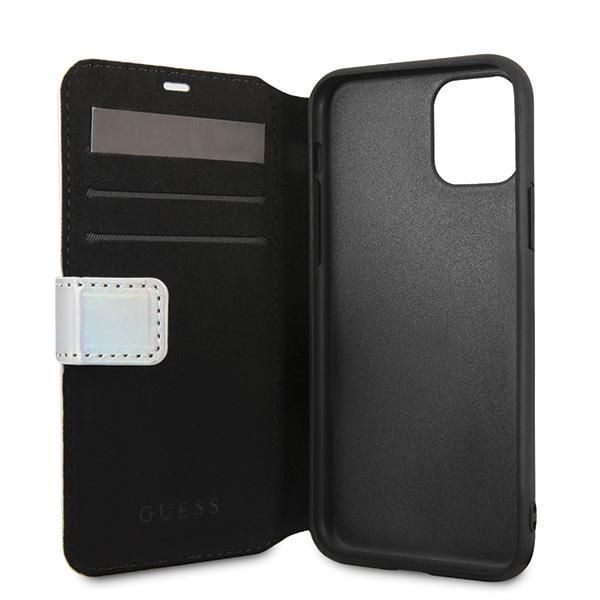 Aizmugurējais vāciņš Guess Guess GUFLBKN65BLD iPhone 11 Pro Max silver/silver book Iridescent
