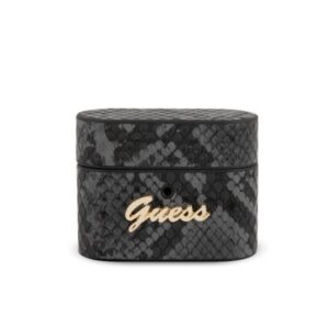 Aizmugurējais vāciņš Guess  Guess GUACAPPUNSSMLBK AirPods Pro cover black/black Python Collection