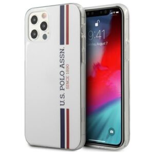 Aizmugurējais vāciņš U.S. Polo PU  US Polo USHCP12MPCUSSWH iPhone 12/12 Pro 6,1" biały/white Tricolor Collection 