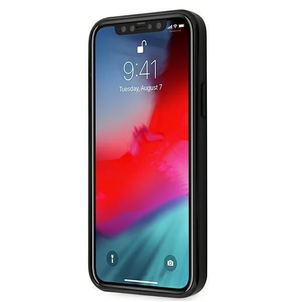 Back panel cover Ferrari Ferrari FERCAHCP12SBK iPhone 12 mini 5.4" black/black hardcase On Track Real Carbon