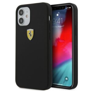 Nugarėlės dėklai Ferrari  Ferrari FESSIHCP12SBK iPhone 12 mini 5.4" black/black hardcase On Track Silicone 