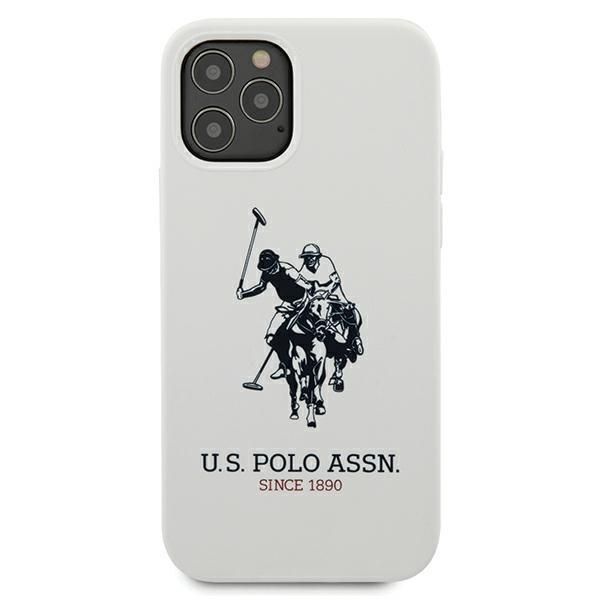 Nugarėlės dėklai U.S. Polo PU US Polo USHCP12LSLHRWH iPhone 12 Pro Max 6.7" white/white Silicone Collection