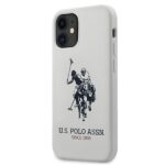 Back panel cover U.S. Polo PU  US Polo USHCP12SSLHRWH iPhone 12 mini 5,4" biały/white Silicone Collection 
