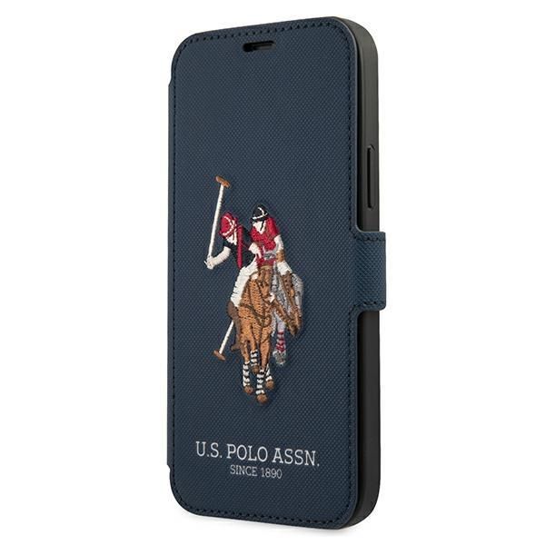 Aizmugurējais vāciņš U.S. Polo PU US Polo USFLBKP12MPUGFLNV iPhone 12/12 Pro 6,1" granatowy/navy book Polo Embroidery Collection