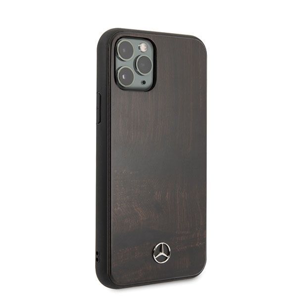Tagakaaned Mercedes-Benz Mercedes Wood Line Rosewood case for iPhone 11 Pro - brown