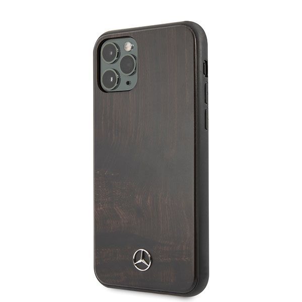 Tagakaaned Mercedes-Benz Mercedes Wood Line Rosewood case for iPhone 11 Pro - brown
