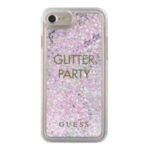 Aizmugurējais vāciņš Guess  Guess GUHCP7GLUQPU iPhone 6/7/8 /SE 2020 / SE 2022 purple/purple hard case Liquid Glitter Party