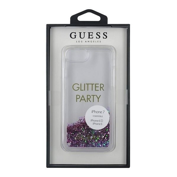 Tagakaaned Guess Guess GUHCP7GLUQPU iPhone 6/7/8 /SE 2020 / SE 2022 purple/purple hard case Liquid Glitter Party