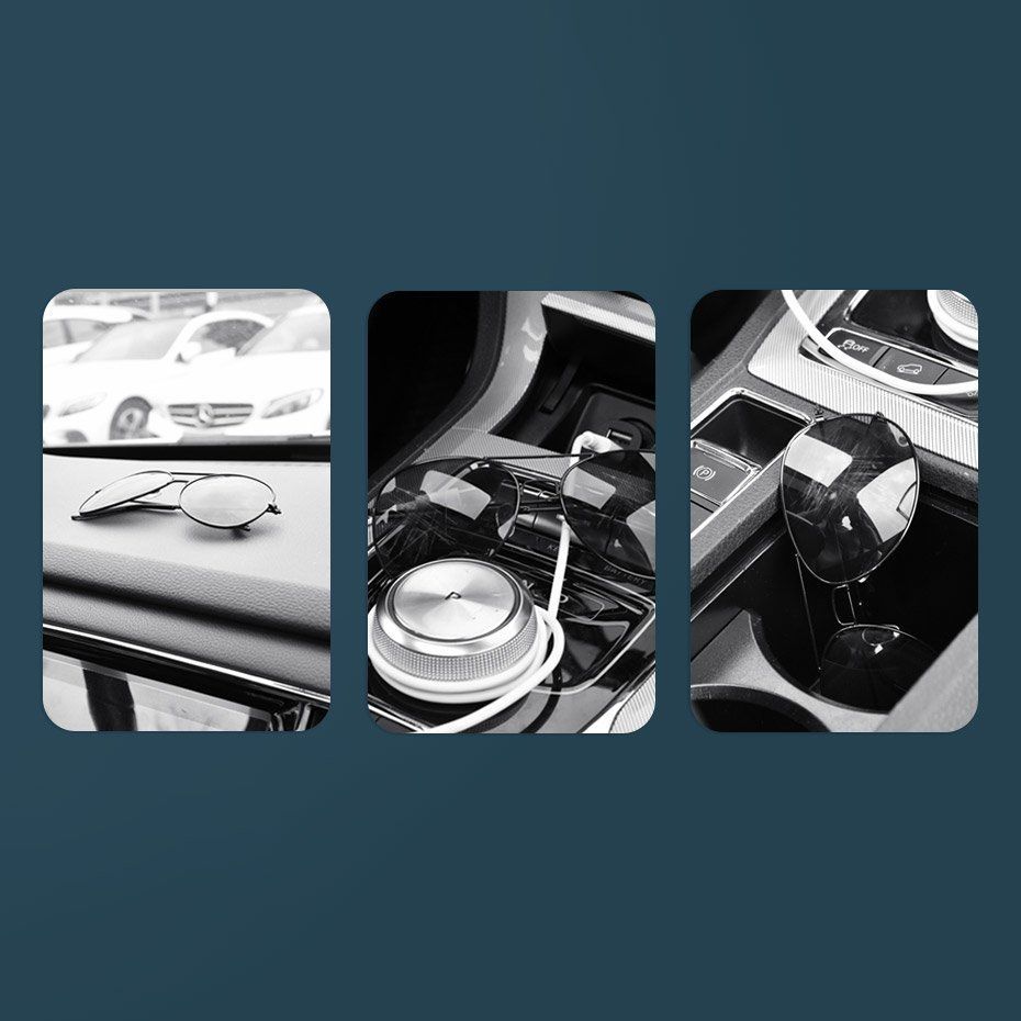 Auto holder Baseus Baseus Car Holder Glasses Clip Silver (ACYJN-B0S)